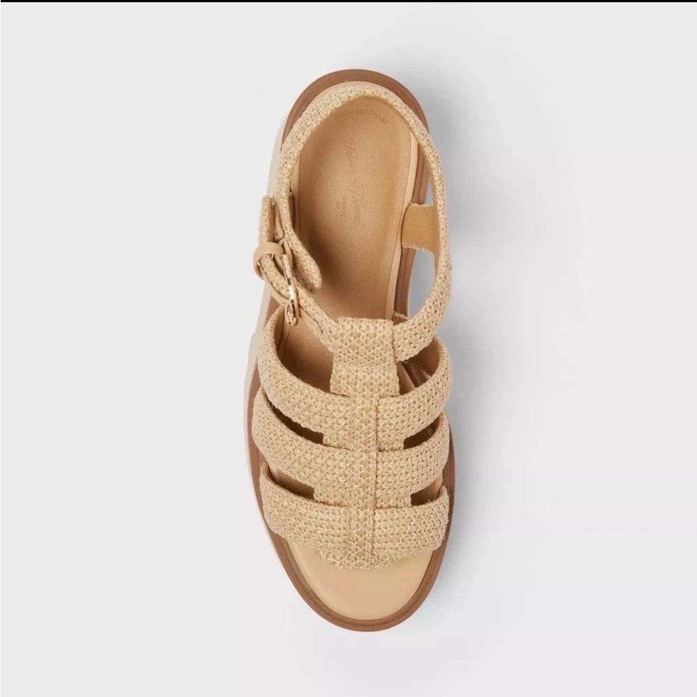 Woven Platform Sandal in Beige - Women's - Picture 3 of 4
